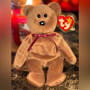 🧸 Ty Beanie Baby TEDDY Brown Bear 1995 Style 4050